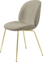 Billede af GUBI Beetle Dining Chair Fully Upholstered Light Bouclé SH: 45 - Brass/008