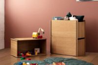 Billede af Moebe Storage Box 60x31 cm - Oak / Black Steel 