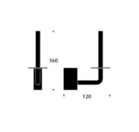 Billede af FROST QUADRA Toiletrulleholder 4 H: 17,5cm - Mat Sort