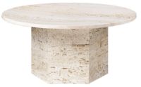 Billede af GUBI Epic Coffee Table Ø: 80 cm - White Travertine