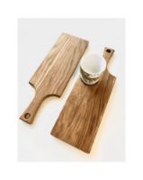 Billede af By Brorson Flip Tapasbræt M/Håndtag 43x15 cm - Olieret Eg OUTLET