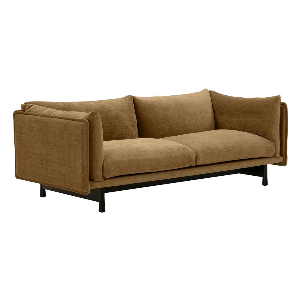 Billede af Wendelbo Kite 2 Seater Sofa L: 208 cm - Sortbejdset Eg/Roco Col. 2