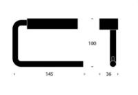 Billede af FROST QUADRA Toiletrulleholder 3 10x14,5cm - Mat Sort