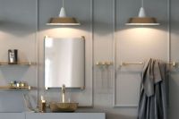 Billede af FROST QUADRA Sæbehylde 7 L: 37,5cm - Poleret Guld