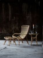 Billede af Sika-Design Monet Fodskammel H: 38 cm - Alurattan Natural