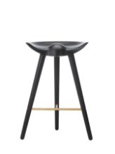 Billede af Audo Copenhagen ML42 Counter Stool SH: 69 cm - Sortbejdset Bøg/Messing