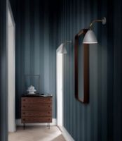 Billede af GUBI Adnet Wall Mirror Rectangular 65x115 cm - Black Leather