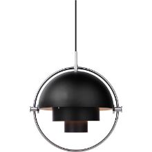 Billede af GUBI Multi-Lite pendel Ø:36 cm Chrome Base - Black skærm