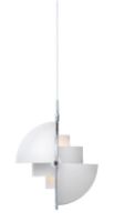 Billede af GUBI Multi-Lite pendel Ø:36 cm Chrome Base - White skærm