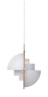 Billede af GUBI Multi-Lite pendel Ø:36 cm Brass base - White skærm