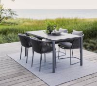 Billede af Cane-line Outdoor Pure Havebord 150x90 cm - Lava Grey/Concrete Grey