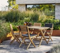 Billede af Cane-line Outdoor Flip Klapbord Stor 140x80 cm - Teak