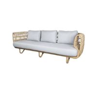 Billede af Cane-line Outdoor Nest 3 Pers. Sofa OUTDOOR L: 226 cm - Natural/Light Grey