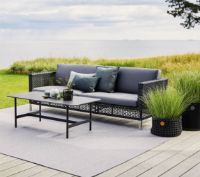 Billede af Cane-line Outdoor Twist Sofabord 120x60 cm - Lava Grey/Fossil Black