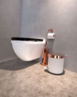 Billede af FROST Pedalspand 250 Small 6L - Mat Hvid/Poleret Kobber