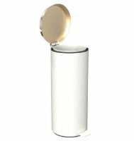 Billede af FROST Pedalspand 550 Large 15L - Mat Hvid/Poleret Guld