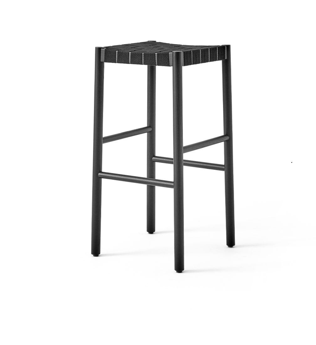 Billede af &Tradition TK8 Betty Bar Chair H: 76cm - Black w. Black Linen
