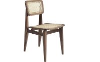 Billede af GUBI C Chair Dining SH: 43,5 cm - French Cane/American Walnut