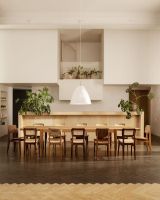 Billede af GUBI C Chair Dining SH: 43,5 cm - French Cane/American Walnut