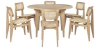 Billede af GUBI B Table Round Square 85x85 cm - Oak Matt Lacquered