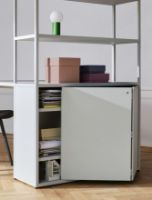 Billede af HAY New Order Comb. 401 - Incl. 1 Table 1 Door/W. Wall Safety Bracket 179,9x100cm - Light Grey