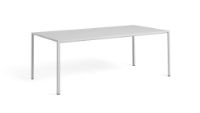 Billede af HAY New Order Table 100x200cm - Light Grey Powder Coated/Cloud Grey Linoleum