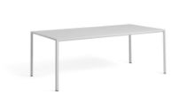 Billede af HAY New Order Table 100x200cm - Light Grey Powder Coated/Cloud Grey Linoleum
