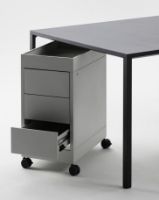 Billede af HAY New Order Table 100x250cm - Charcoal Powder Coated/Dark Grey Linoleum