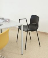 Billede af HAY New Order Table 100x300cm - Light Grey Powder Coated/Cloud Grey Linoleum