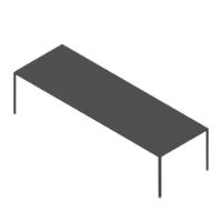 Billede af HAY New Order Table 100x300cm - Charcoal Powder Coated/Dark Grey Linoleum 