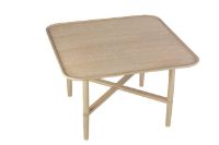 Billede af Haslev Opus Kvadratisk Sofabord 80x80 cm - Hvidolieret Eg