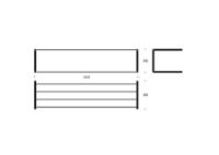 Billede af FROST NOVA Skohylde 2 L: 100cm - Børstet