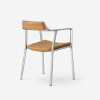 Billede af Vipp 451 Stol SH: 44,5 cm - Alu/Cognac læder 