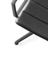 Billede af Vipp 452 Swivel Stol Gliders u. Hjul - Black Aluminium/Black leather