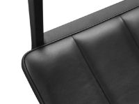 Billede af Vipp 452 Swivel Stol Gliders u. Hjul - Black Aluminium/Black leather