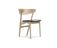 Billede af Sibast Furniture No 7 Dining SH: 45 cm - Oak Soap/Black Leather 