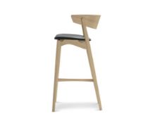 Billede af Sibast Furniture No 7 Bar Stool SH: 75 cm - Soap Oak/Black Leather 