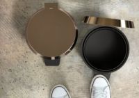 Billede af FROST Pedalspand 250 Small 6L - Mat Sort/Børstet Guld