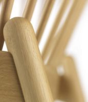 Billede af FDB Møbler J166 Poul M. Volther Jørna Lænestol SH: 40cm - Natur eg / Sort læder 