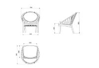 Billede af FDB Møbler J166 Poul M. Volther Jørna Lænestol SH: 40 cm - Sort eg / Cognac læder