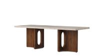Billede af Audo Copenhagen Androgyne Lounge Table 120x45 cm - Walnut / Kunis Breccia Sand 