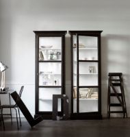 Billede af Lindebjerg Design Classic V1 Vitrineskab Venstrehængt Dør 70x210 cm - Black