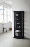 Billede af Lindebjerg Design Dark Oak N1 Vitrineskab Venstrehængt Dør 70x210 cm - Mørkbejdset Eg