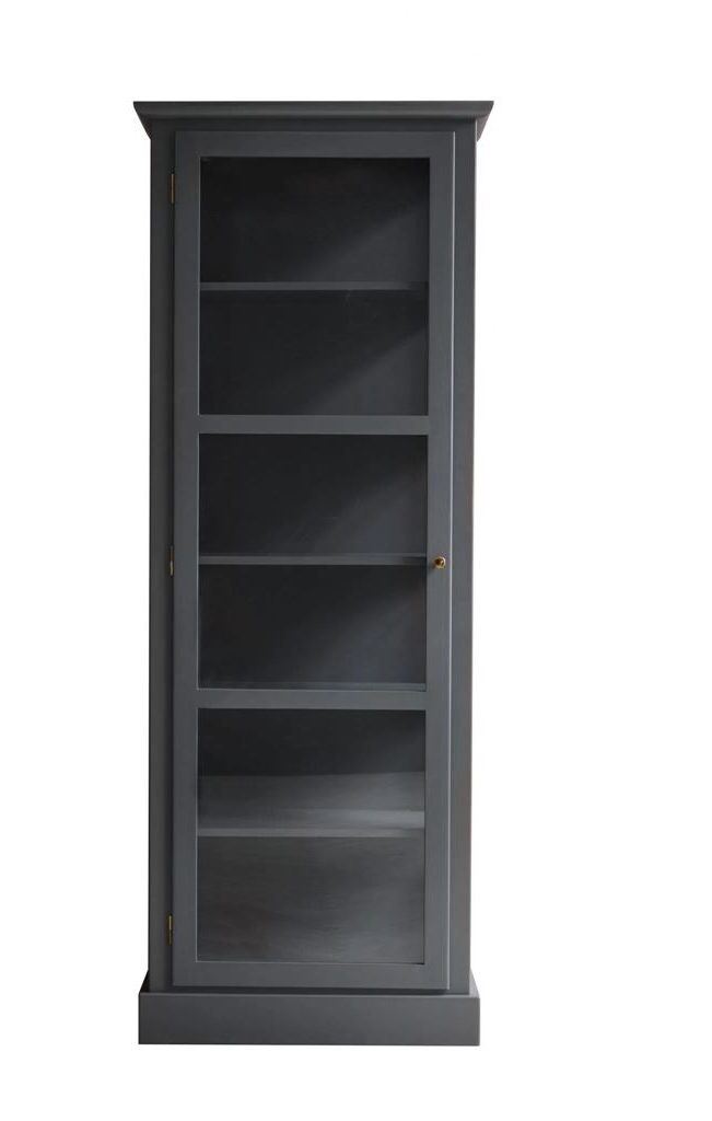 Billede af Lindebjerg Design Color N1 Vitrineskab Venstrehængt Dør 70x210 cm - Anthracite