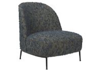 Billede af GUBI Sejour Lounge Chair Fully Upholstered SH: 35 cm - Black Semi Matt / Woodstock