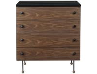 Billede af GUBI 62 Dresser 4 Drawers L: 80 cm - American Walnut