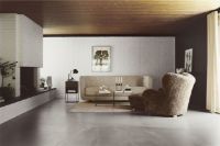 Billede af Audo Copenhagen Den Trætte Mand Lænestol SH: 38cm - Lammeskind Sahara/Natural Oak