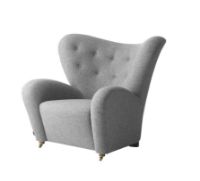 Billede af Audo Copenhagen Den Trætte Mand Lænestol SH: 38 cm - Hallingdal 65/Natural Oak