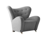 Billede af Audo Copenhagen Den Trætte Mand Lænestol SH: 38 cm - Hallingdal 65/Natural Oak