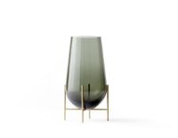 Billede af Audo Copenhagen Échasse Vase M H: 45 cm - Brass / Green Smoked Glass